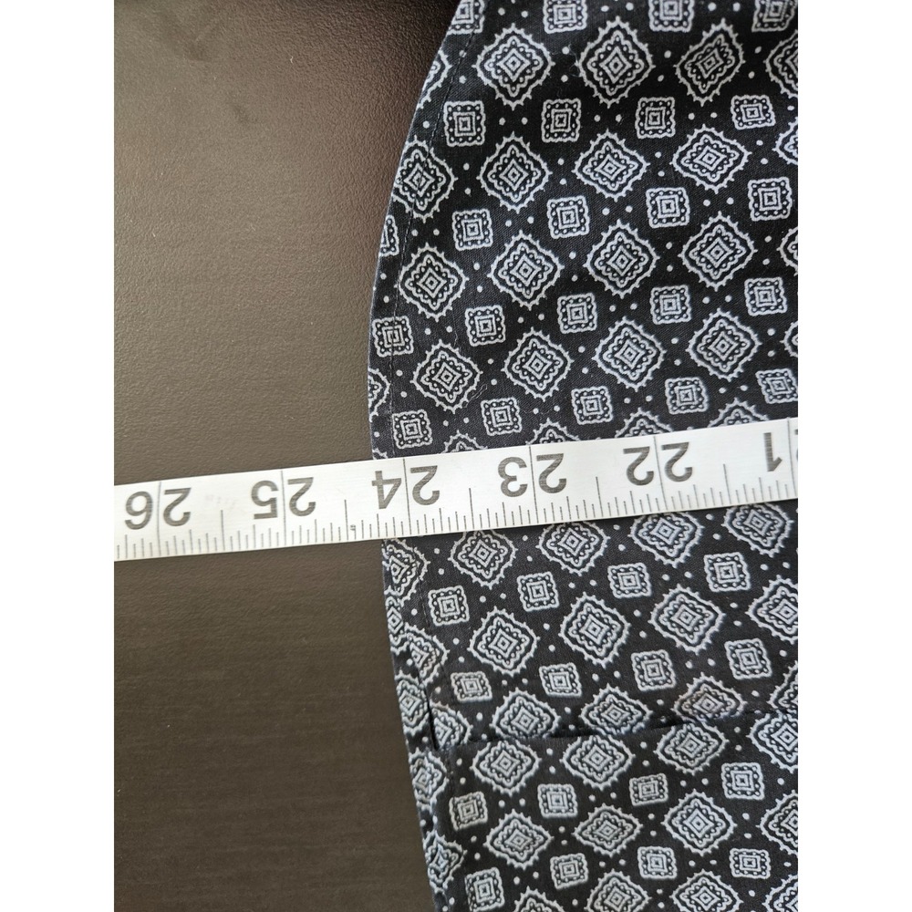 DKNY Boys Skinny Fit Shirt Size 12 Black White Geometric Dress Shirt Long Sleeve - Picture 5 of 5